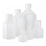 Nalgene Square HDPE Graduated Bottles with Closure: Bulk Pack