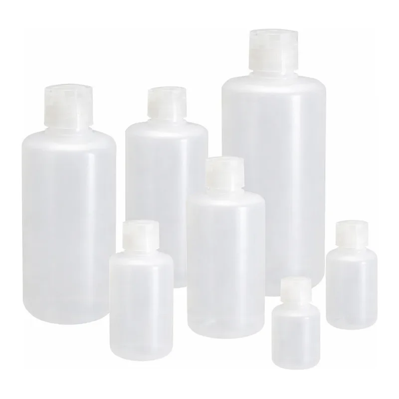 Nalgene Boston Round Narrow-Mouth Natural PPCO Bottles with Closure: Bulk Pack
