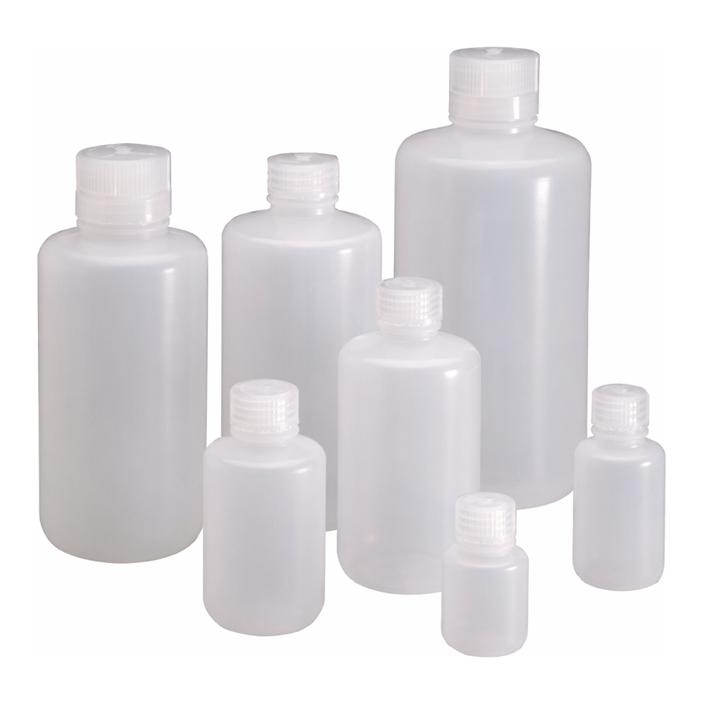 Nalgene Boston Round Narrow-Mouth LDPE Bottles with Closure: Bulk Pack