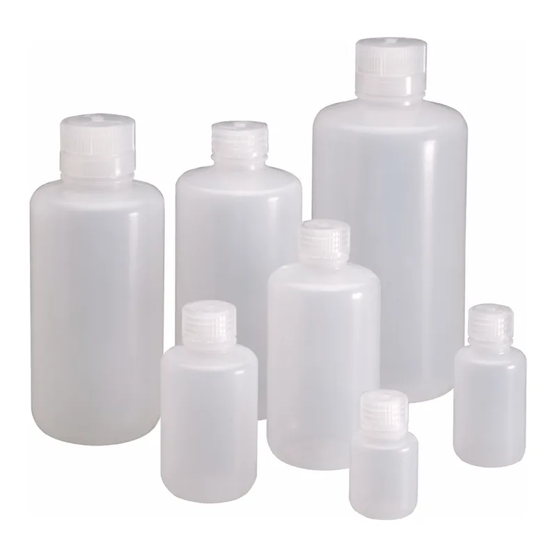 Nalgene Boston Round Narrow-Mouth LDPE Bottles with Closure: Bulk Pack