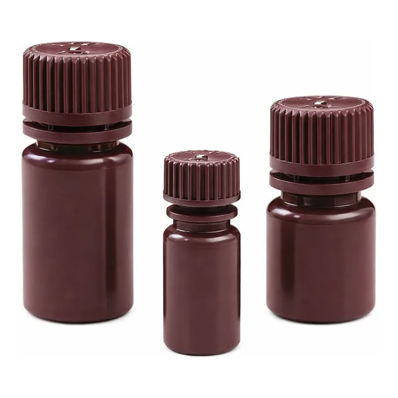 Nalgene Opaque Amber HDPE Diagnostic Bottles with Closure: Nonsterile, in Tray Pack
