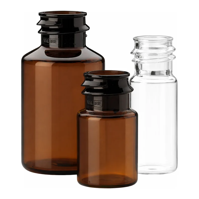 Nalgene Translucent Amber PETG Serum Vials with Continuous Thread: Sterile, Shrink-Wrapped Modules