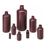 Nalgene Narrow-Mouth Opaque Amber HDPE Packaging Bottles without Closure: Bulk Pack