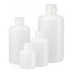 Nalgene Narrow-Mouth Fluorinated HDPE Bottles with Closures