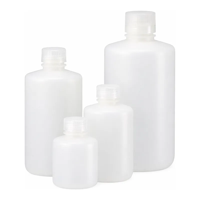 Nalgene Narrow-Mouth Fluorinated HDPE Bottles with Closures