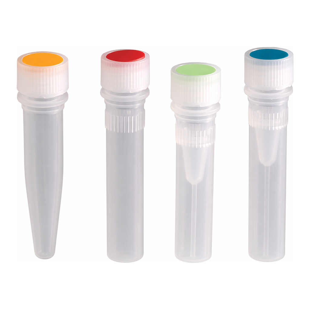 Nalgene HDPE High Profile Closures with Color Coders for Micro Packaging Vials: Nonsterile