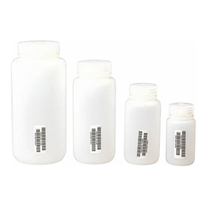 Nalgene Certified Wide-Mouth HDPE Bottle with Polypropylene Screw Closure