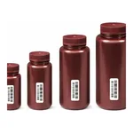 Nalgene Certified Wide-Mouth Amber HDPE Bottle with Closure