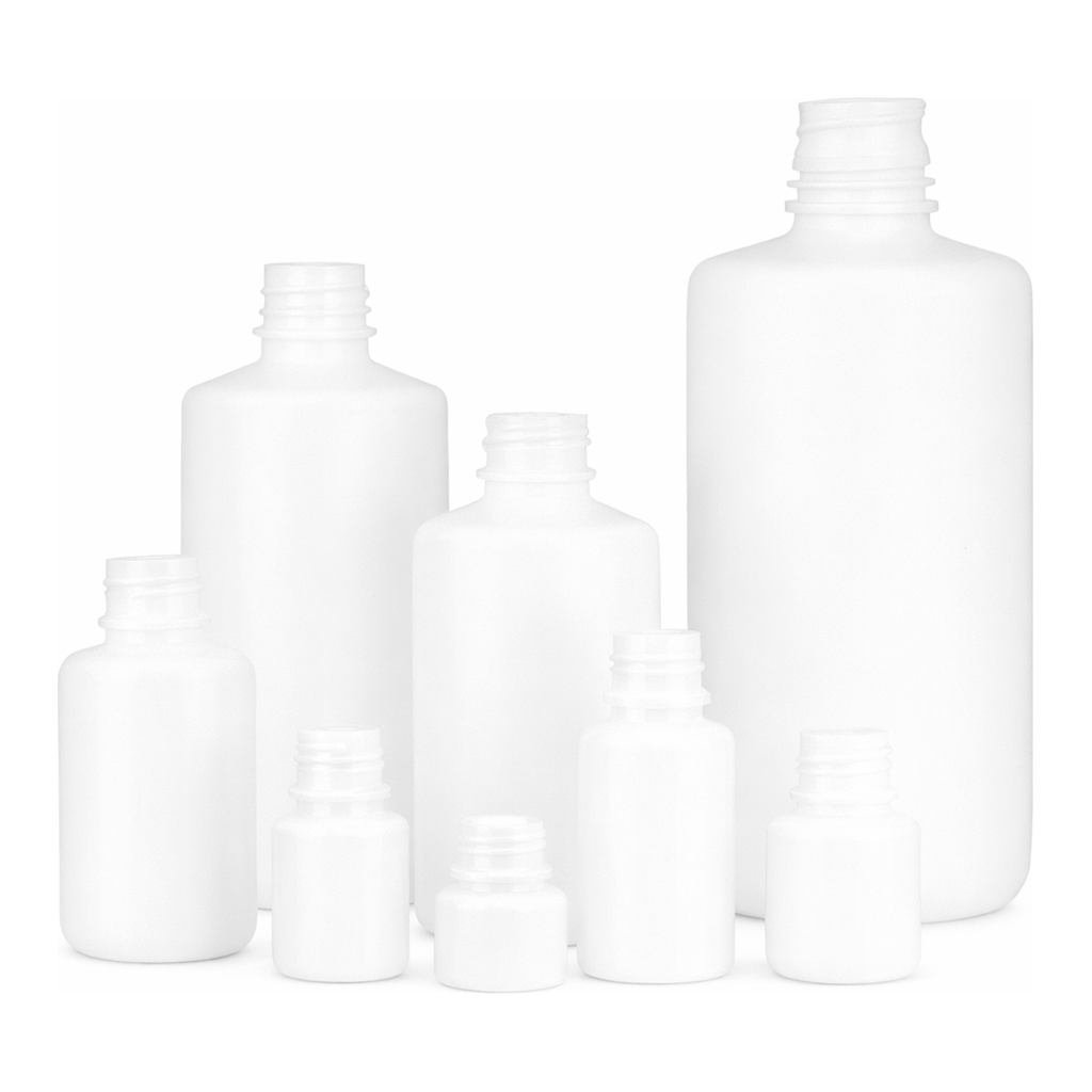 Nalgene Boston Round Opaque White HDPE Bottles without Closure: Bulk Pack