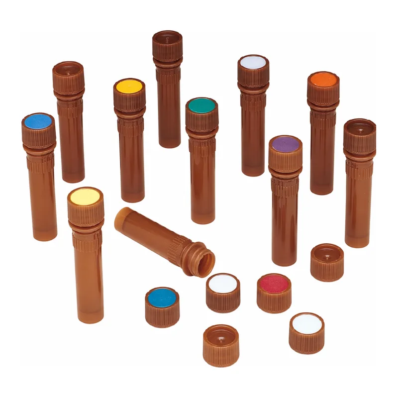 Nalgene Amber PPCO High Profile Closure with Color Coder for Micro Packaging Vial: 비멸균