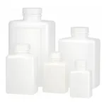 Nalgene Rectangular HDPE Bottles with Closure: Bulk Pack