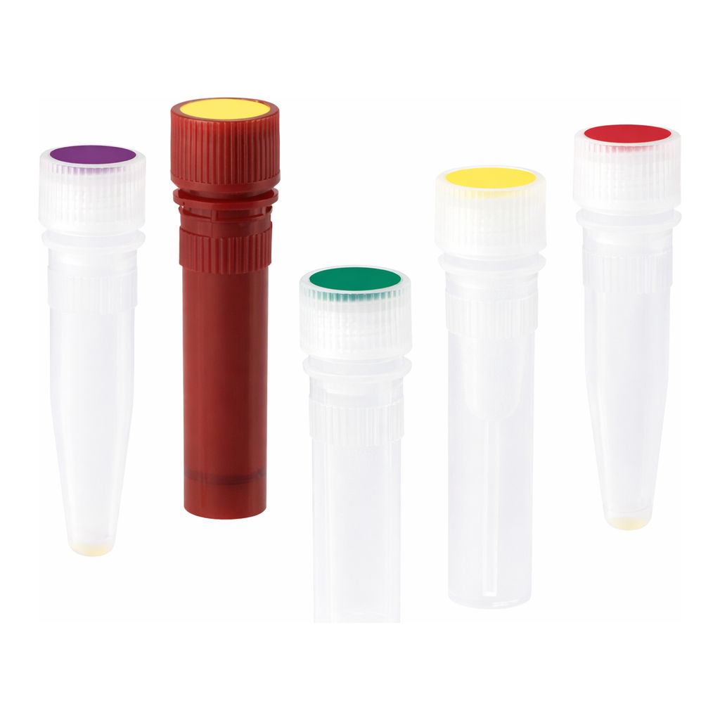 Nalgene PPCO High Profile Closures with Color Coders for Micro Packaging Vials: Nonsterile