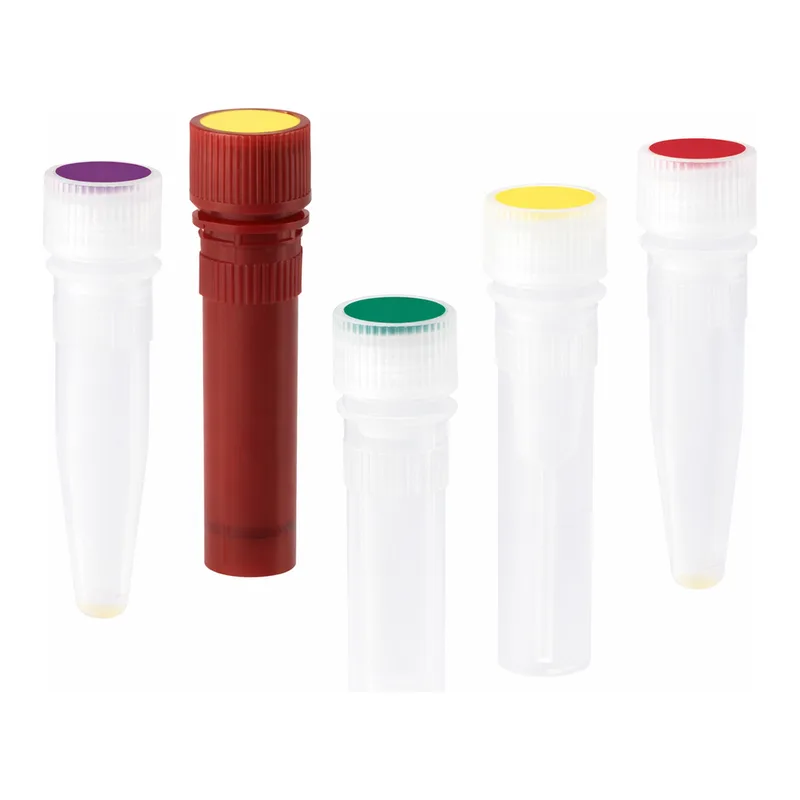 Nalgene PPCO High Profile Closures with Color Coders for Micro Packaging Vials: Nonsterile
