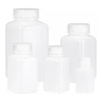 Nalgene Square Wide-Mouth HDPE Bottles with Closure: 대량 패키지