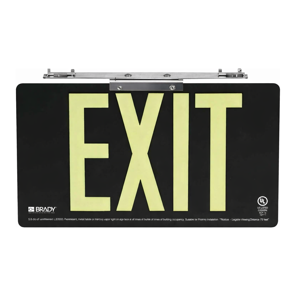 Brady BradyGlo Exit Sign - Double T-Bar