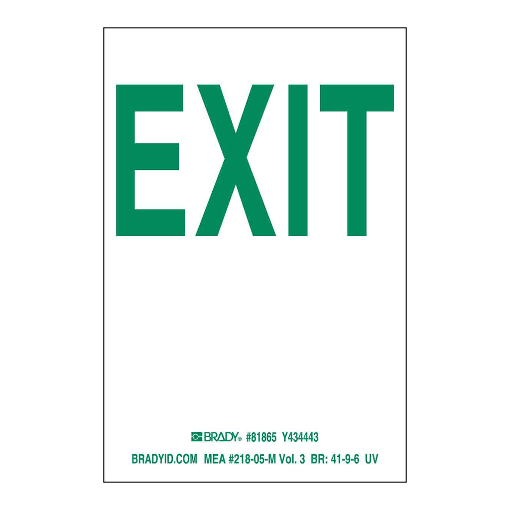 Brady BradyGlo Exit Signs