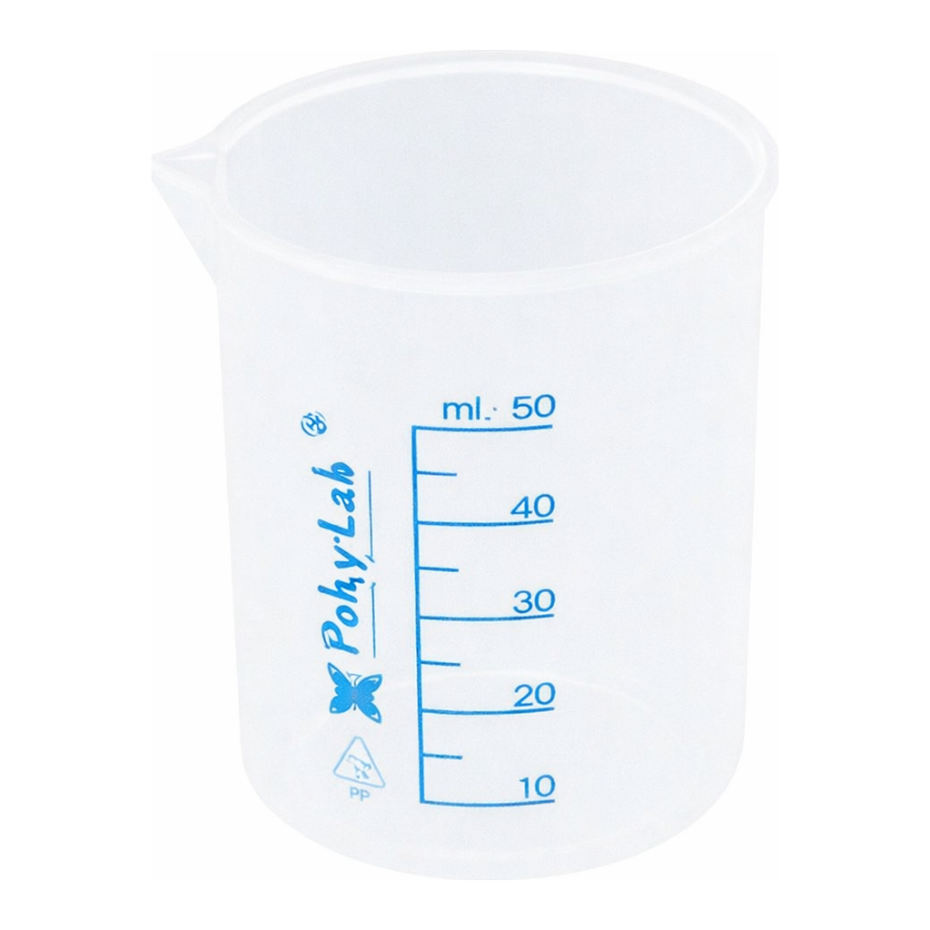 AS ONE Plastic Beaker (with Blue Scale·PP), 플라스틱 비커(청색 눈금·PP제)
