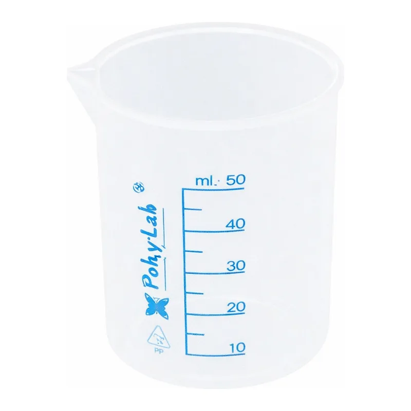 AS ONE Plastic Beaker (with Blue Scale·PP), 플라스틱 비커(청색 눈금·PP제)