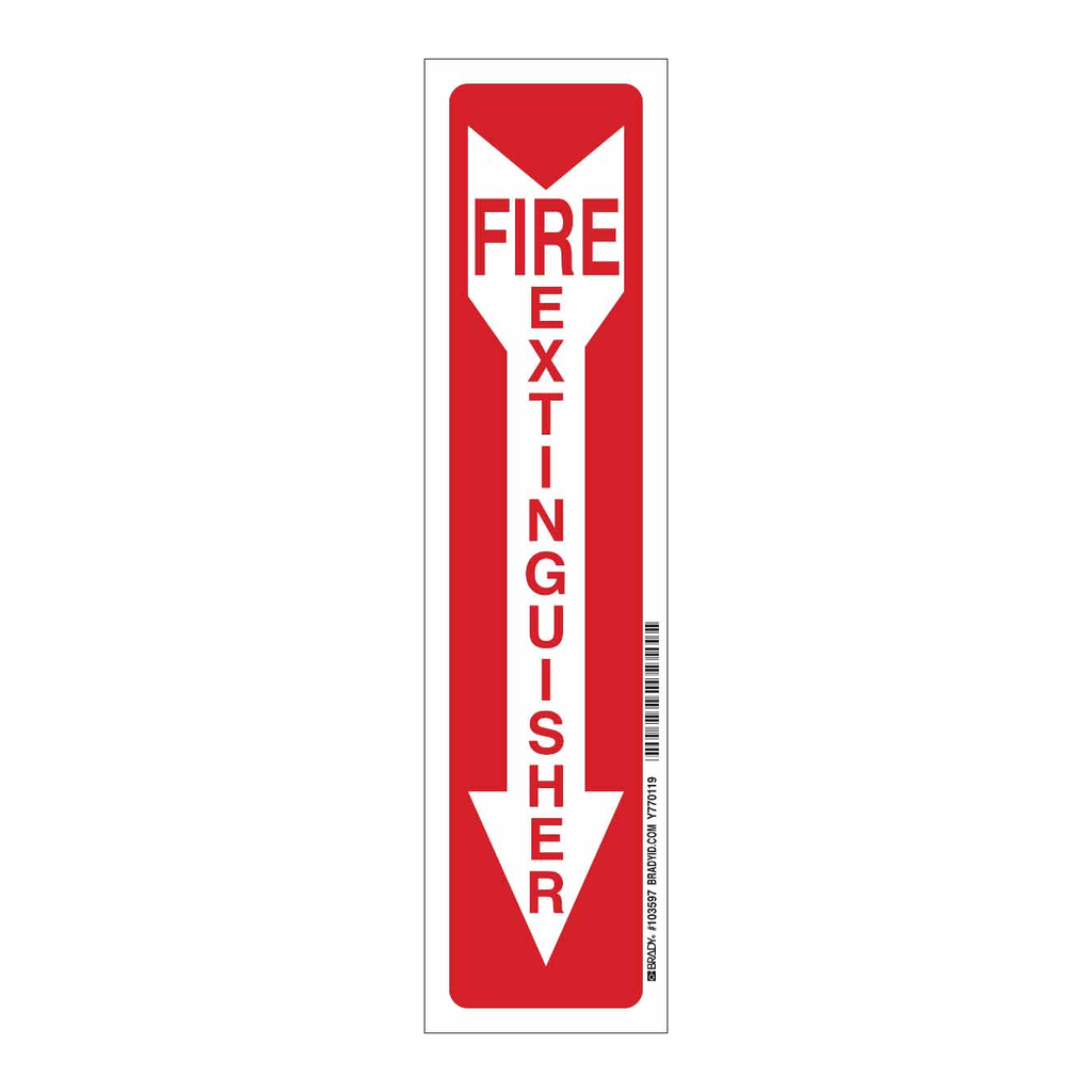 Brady Fire Extinguisher Sign