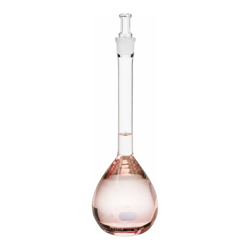 Thermo Fisher Scientific PYREX Class A Certified and Serialized Volumetric Flasks with Glass Standard Taper Stopper