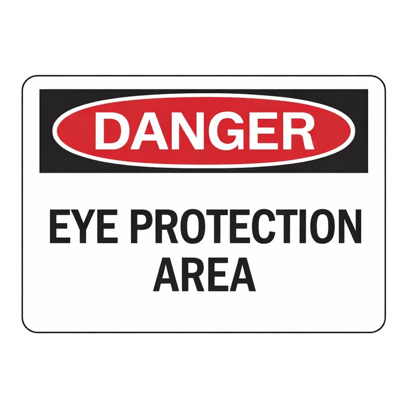 Brady DANGER Eye Protection Area Sign