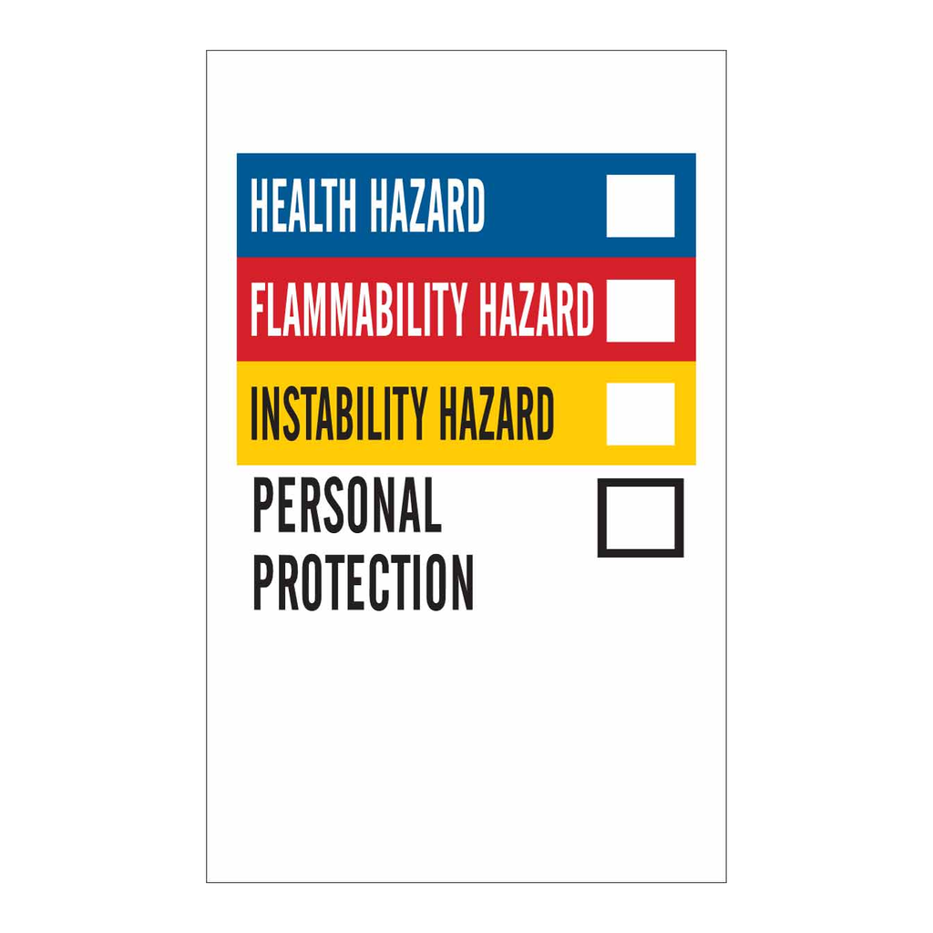Brady Laboratory Right-To-Know HMIG Labels