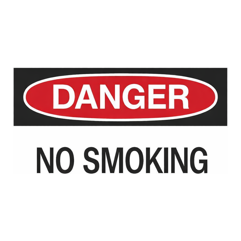 Brady DANGER No Smoking Sign