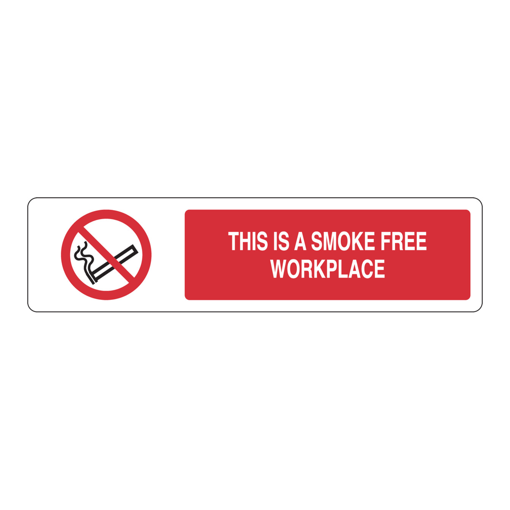 Brady This Is A Smoke Free Workplace Slider Sign