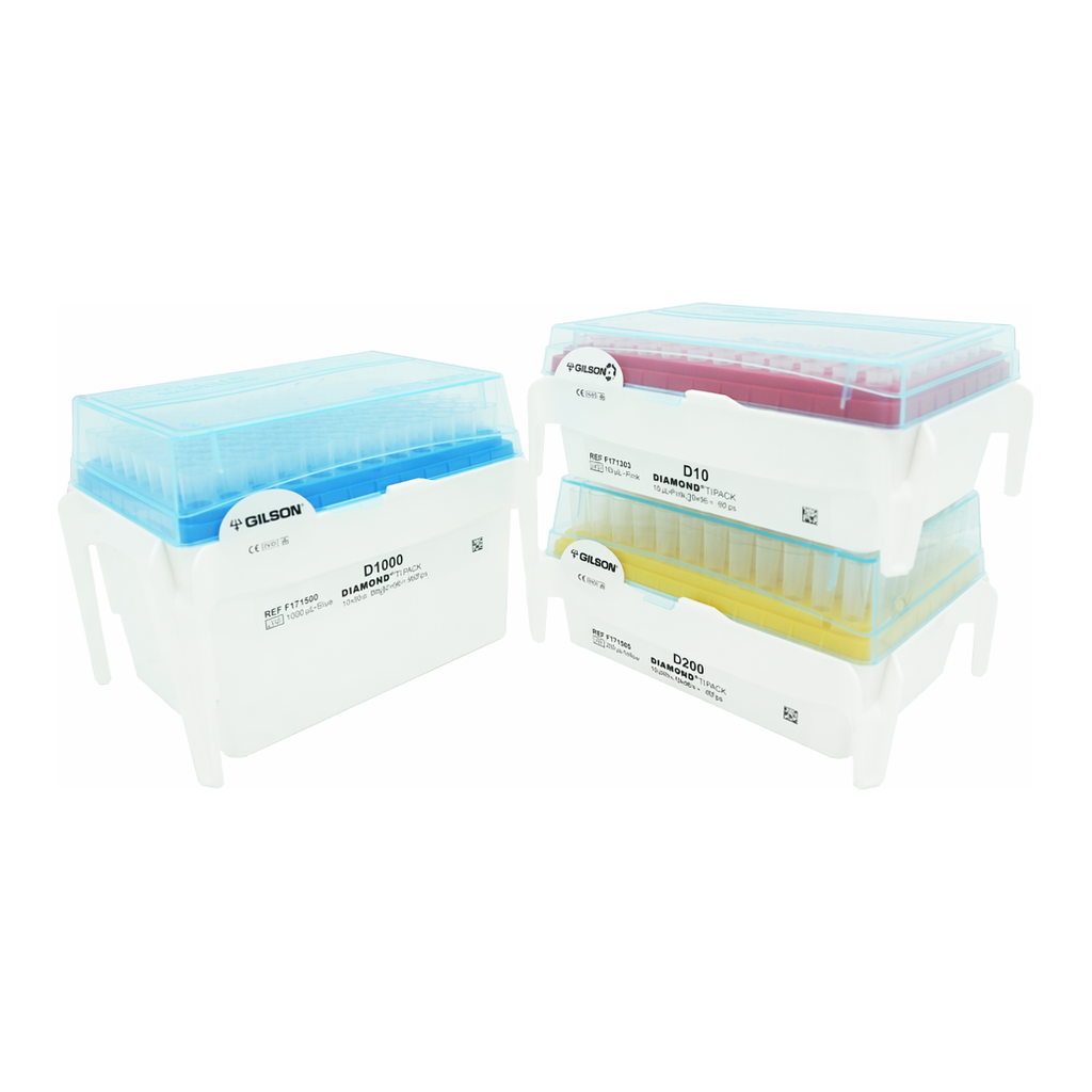 Gilson Pipetman Diamond Tips, Rack, 피펫 팁