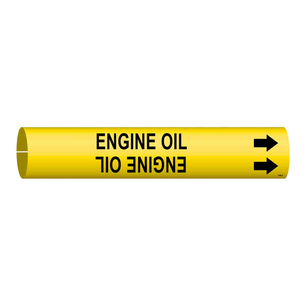 Brady ENGINE OIL Snap-On/Strap-On Pipe Marker