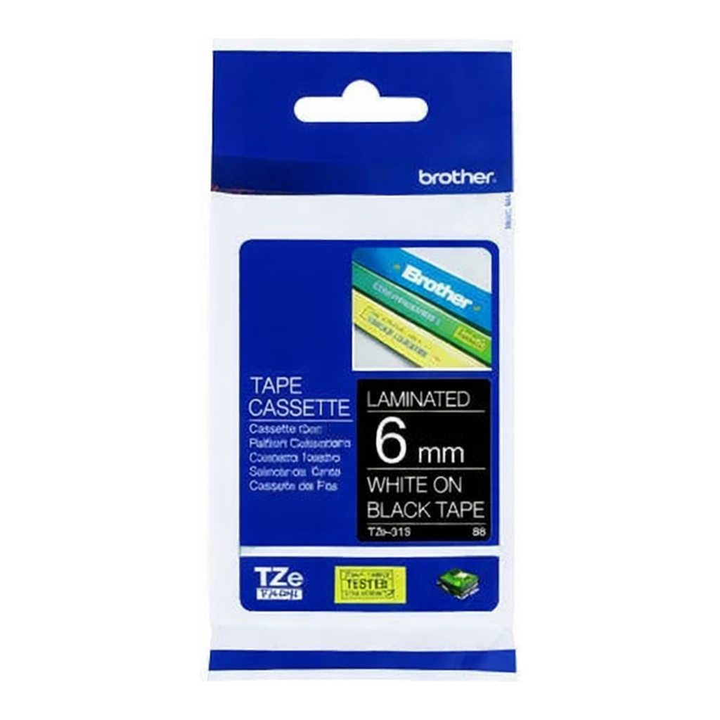 OFFICENEX 브라더 테이프카트리지(TZe-315/6mm/흑색/흰색문자)