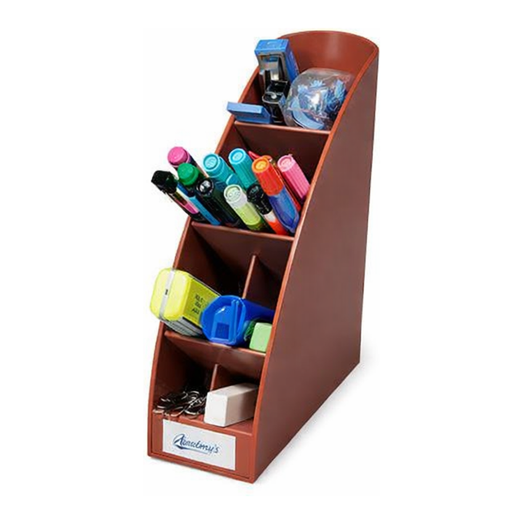 OFFICENEX 아카데미 애니라운드 연필꽂이 MW-621 브라운(W160xD62xH180mm)