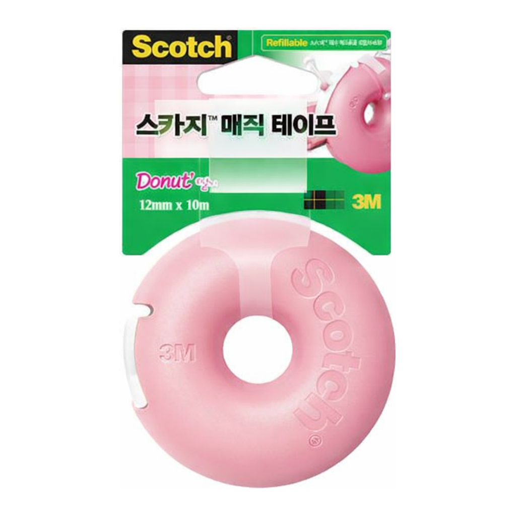 OFFICENEX 3M 스카치매직테이프 도넛딸기(12mmx10M)