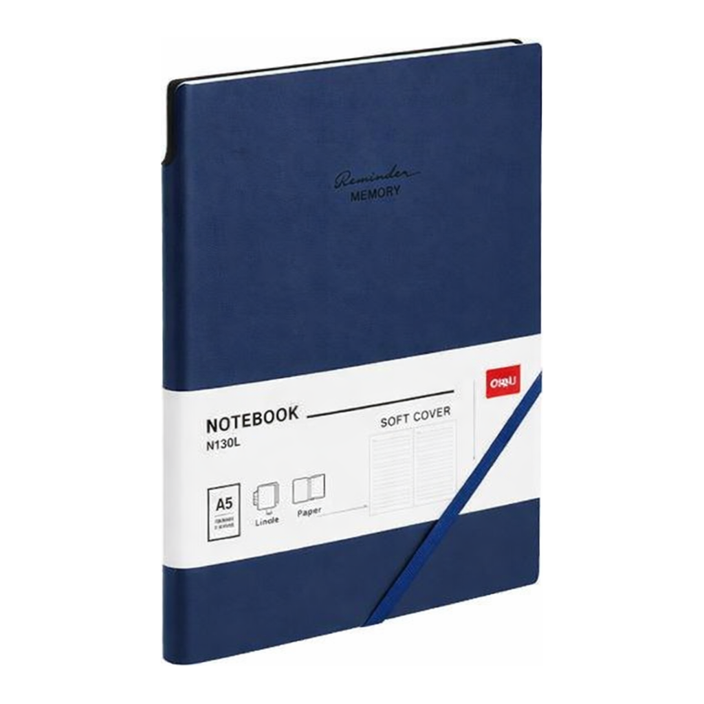 OFFICENEX DELI EN130L 소프트 커버 양장 다이어리 A5 (네이비)(80g, 라인내지 96매)