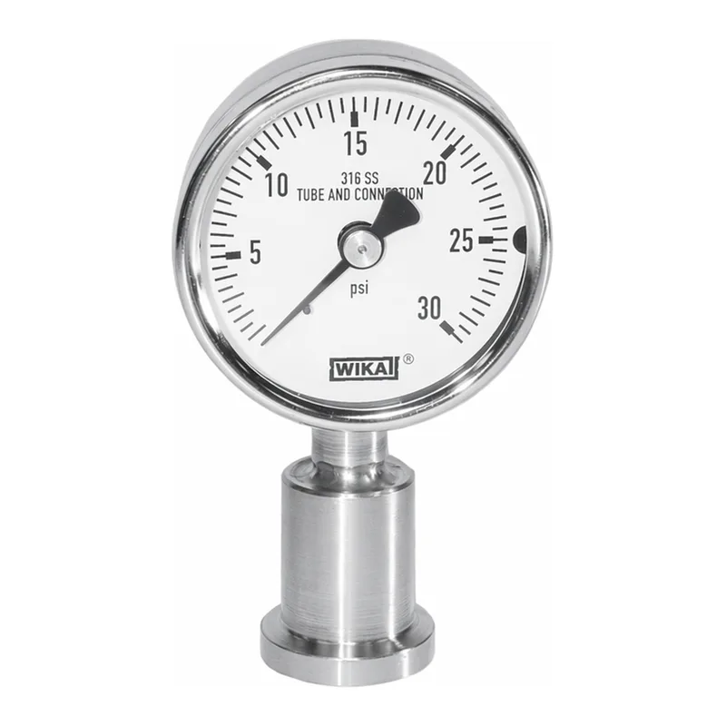 Thermo Fisher Scientific Wika M932.25, 2.5 in. Sanitary Pressure Gauge, 0 to 30 psi, 3/4 Tri-Clamp