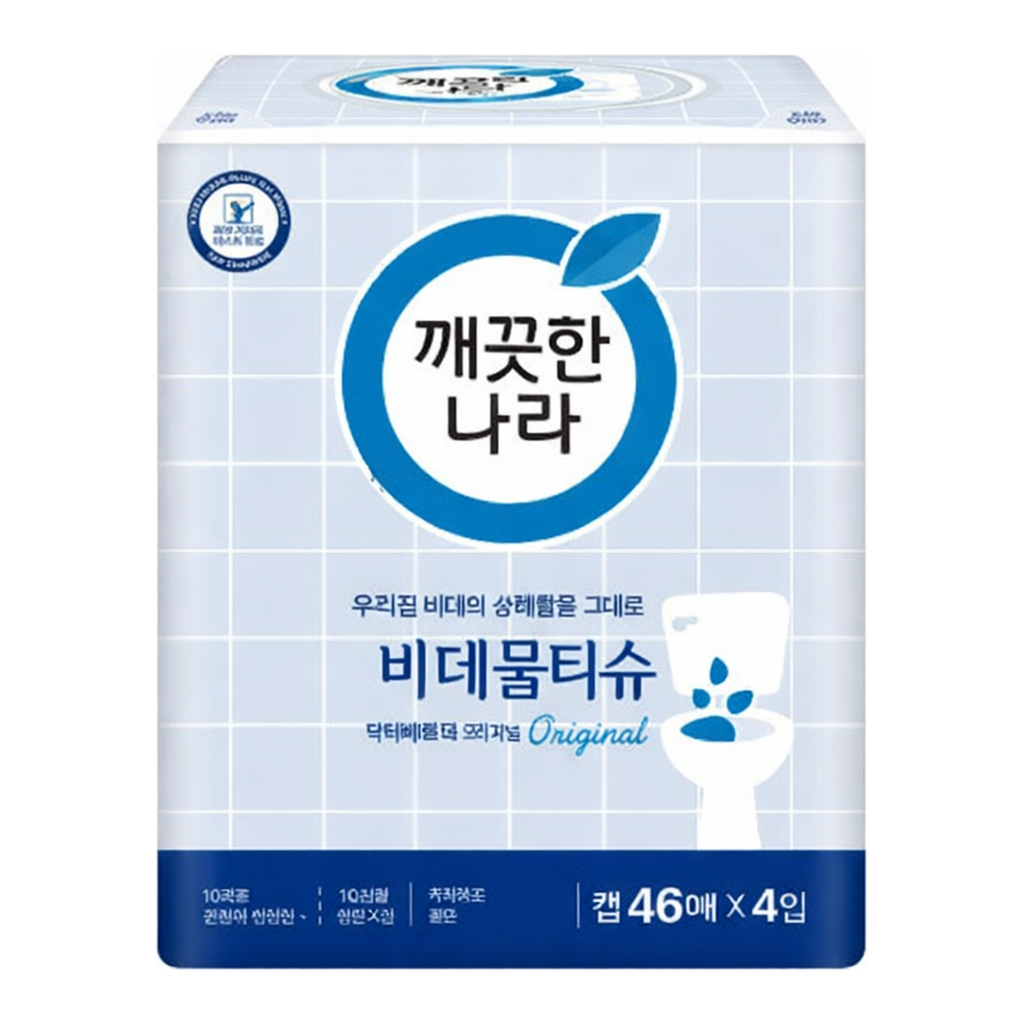OFFICENEX 깨끗한나라 닥터비데 물티슈(46매x4개입)