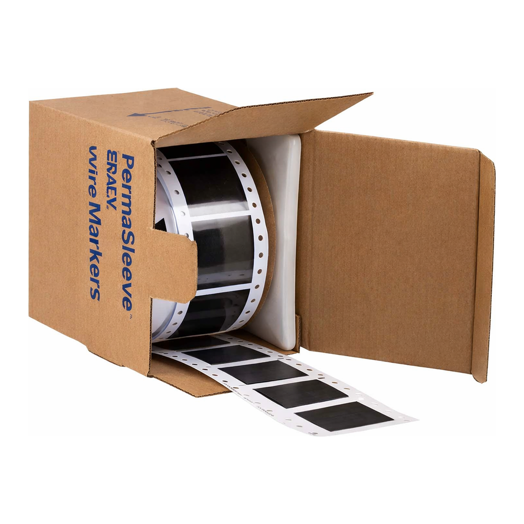 Brady PermaSleeve Heat Shrink Wire and Cable Labels, 1" Dia, for 3" Core Printers