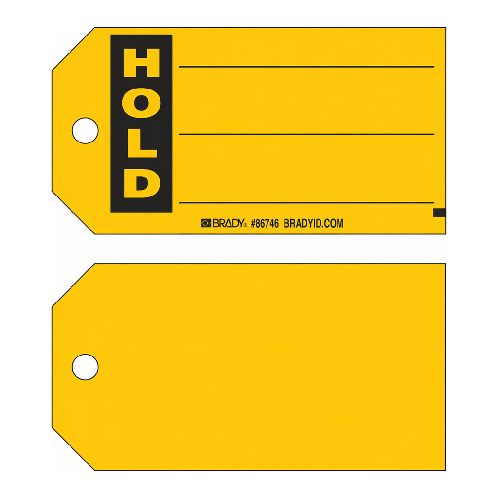 Brady HOLD Production Tag