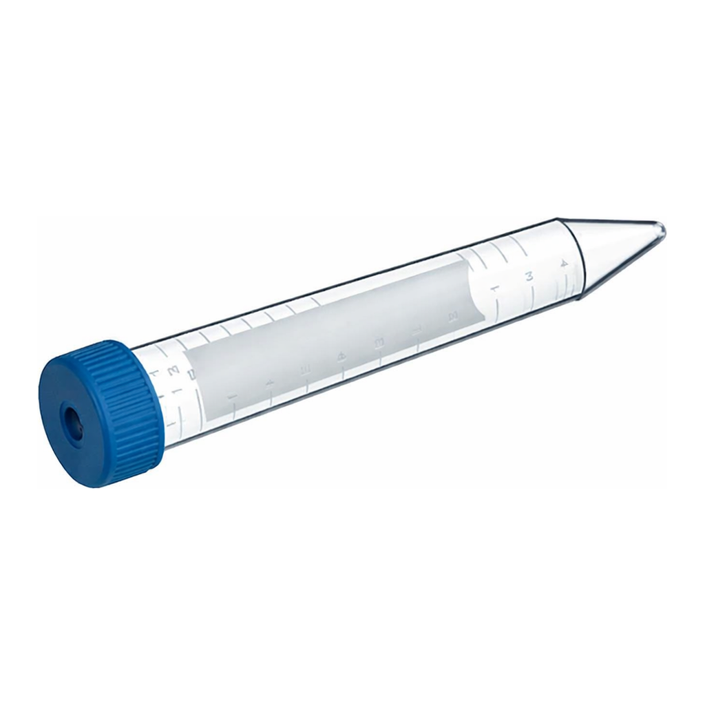 Greiner Bio One TUBE, 15 ML, PS, 17/120 MM, CONICAL BOTTOM,BLUE SCREW CAP, CLEAR, GRADUATED, WRITING AREA, STERILE, 100 PCS./BAG