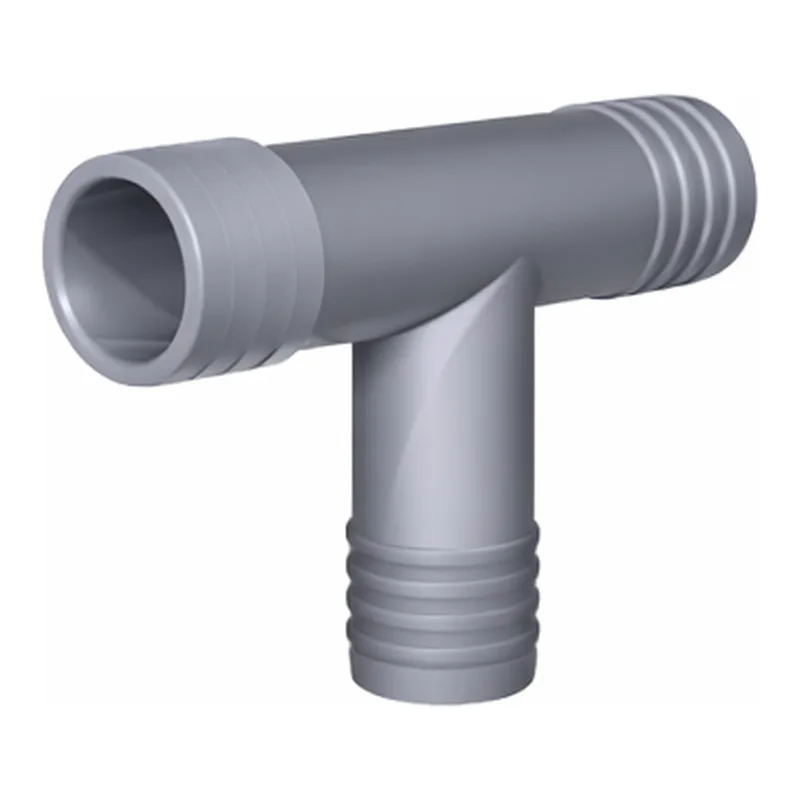 Waters Fitting, Plastic, 1/4 in Barbed Tee