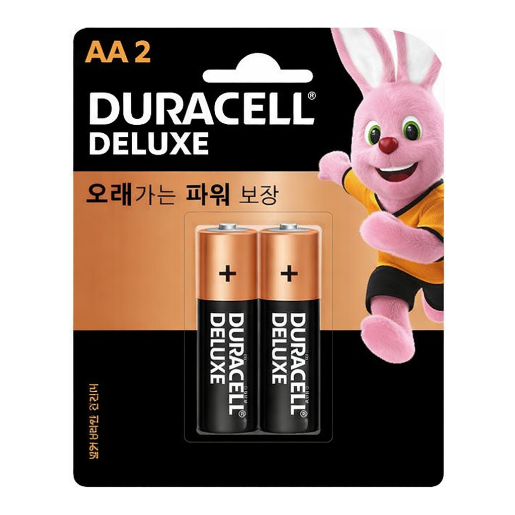OFFICENEX 듀라셀 디럭스 알카라인 건전지AA(2입)
