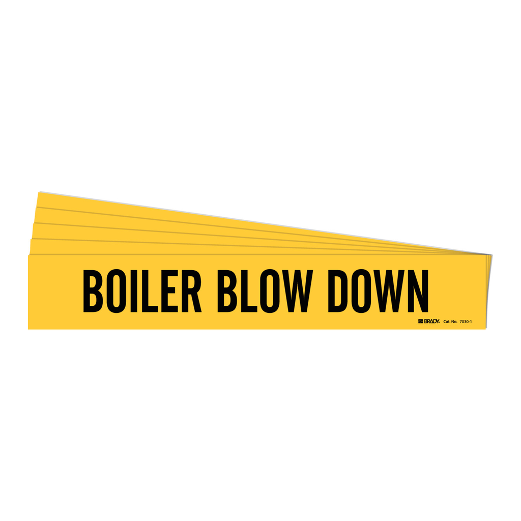 Brady BOILER BLOW DOWN Pipe Marker