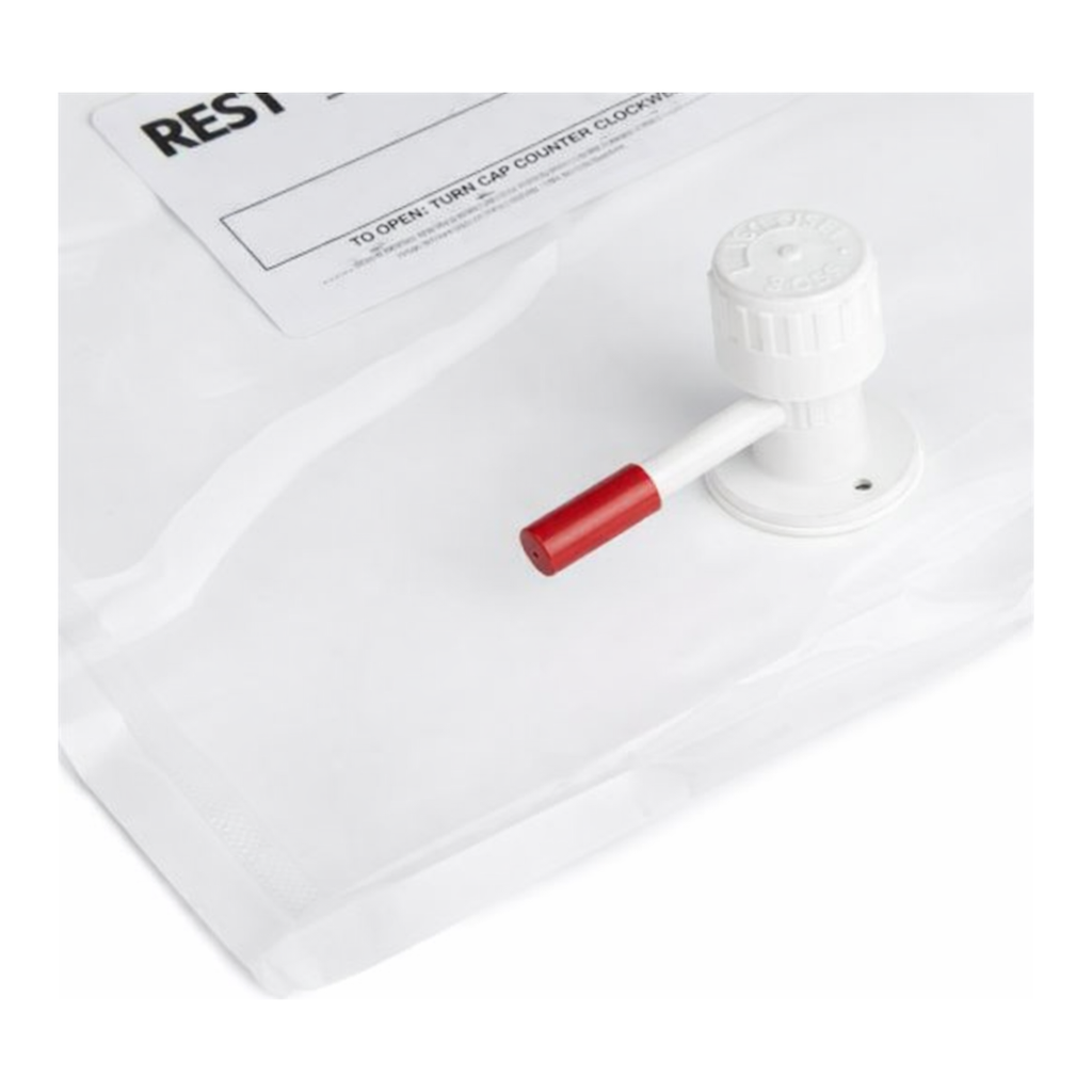 Restek Tedlar Bag, w/Single Polypropylene Valve & Septum Fitting 5 Liter Cap., 12in x 12.5in, 10p