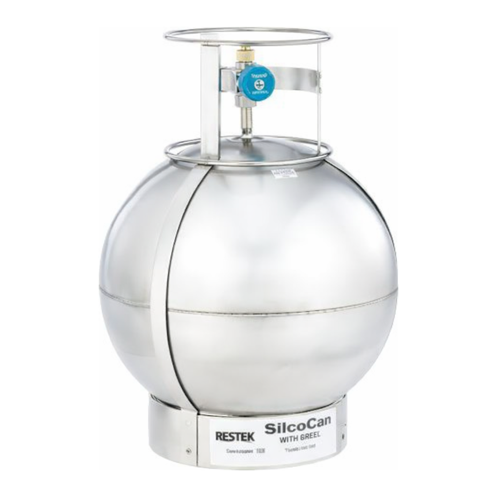 Restek SilcoCan Canister 15L with 2-Port Siltek-Treated RAVE+