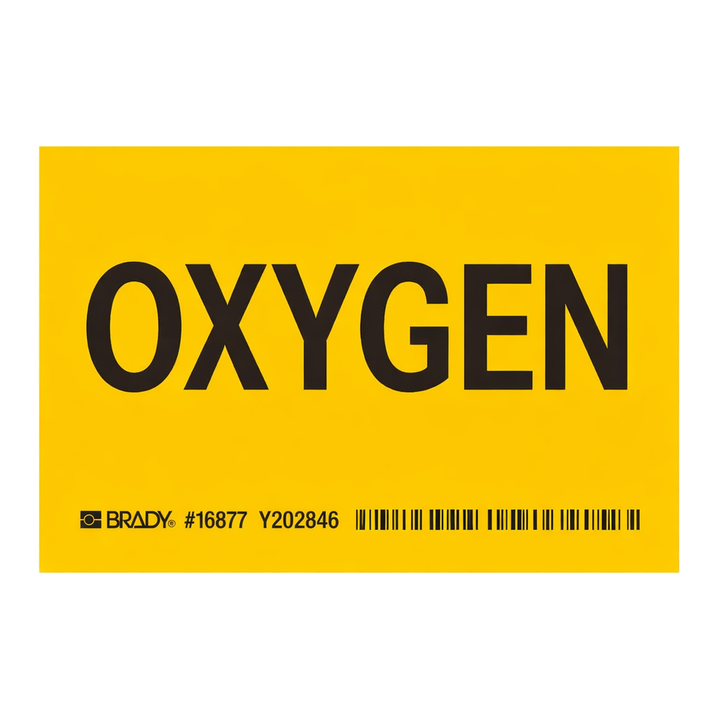 Brady Oxygen Label