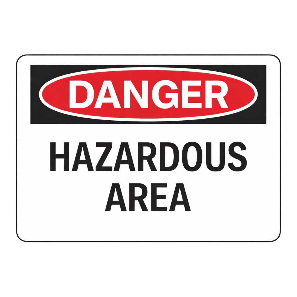 Brady DANGER Hazardous Area Sign