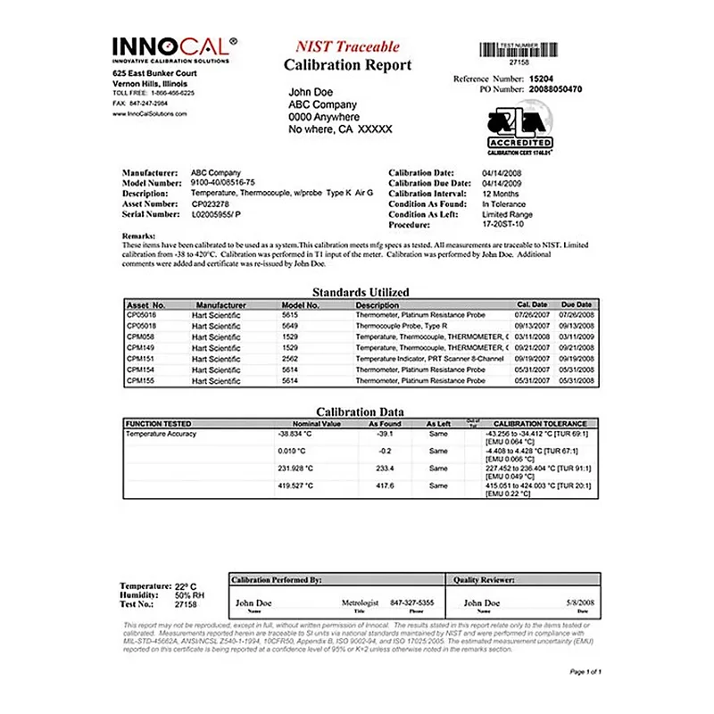 Thermo Fisher Scientific NIST-Traceable Calibration Stroboscope