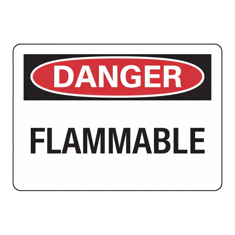 Brady DANGER Flammable Sign