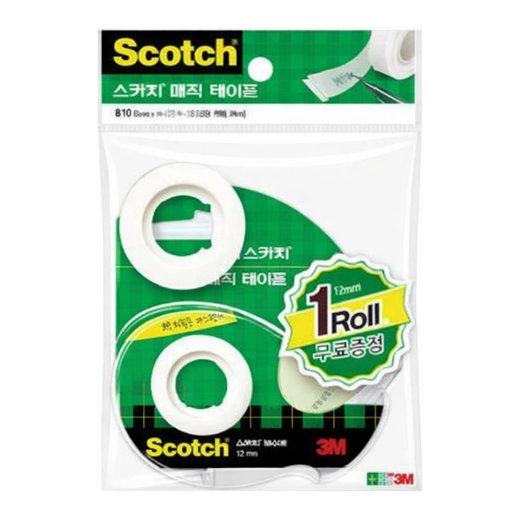 OFFICENEX 3M 스카치 매직테이프 104(12mmx11m 디스펜서1개 + 12mmx11m 리필2개)