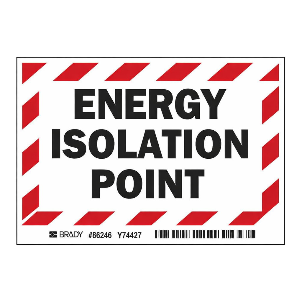Brady ENERGY ISOLATION POINT Labels
